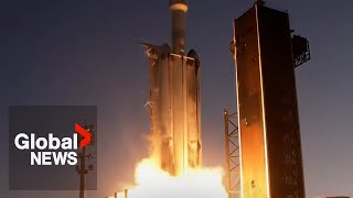 SpaceX successfully launches Falcon Heavy rocket for US Space Force mission | FULL