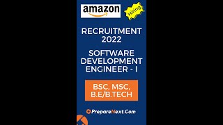 Amazon Recruitment 2022 | Software Development Engineer - I | IT Job | Engineering Job | Chennai