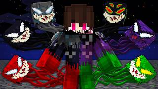 Peguei TODAS as SYMBIOTS do VENOM NO MINECRAFT