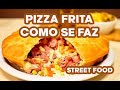 Como é feita pizza frita na comida de rua. #shorts