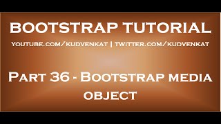 Bootstrap media object