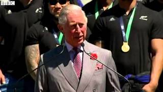 Chuckles as Prince Charles congratulates All Blacks