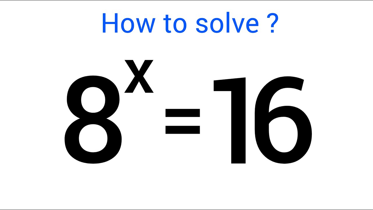 A Nice Maths Exponents Problem Youtube