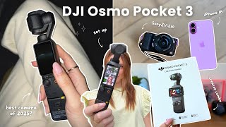 unboxing DJI Osmo Pocket 3 vs Sony ZV-E10 \u0026 iPhone 16 🍓 comparison, set up, best camera of 2025?