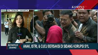 Anak, Istri, dan Cucu Bersaksi di Sidang Korupsi Eks Mentan SYL