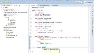struts welcome example using eclipse part 2