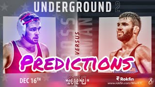 Seth Gross VS Thomas Gilman WRTC Underground #2 WRESTLING PREDICTIONS