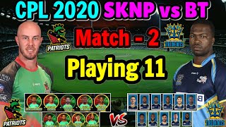 CPL 2020 | 2nd Match - Barbados Tridents vs St Kitts & Nevis Patriots Playing 11 | CPL20 BT vs SKNP