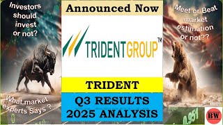 TRIDENT Q3 results 2025, TRIDENT results today, TRIDENT Share News, TRIDENT Share latest news