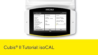 Cubis® II Lab Balance: Safety Features Leveling and isoCAL