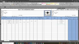 HVAC Duct Measurement \u0026 Excel sheet preparation