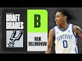 Rob Dillingham Selected No. 8 Overall by San Antonio Spurs | 2024 NBA Draft Grades | CBS Sports