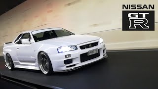 Nissan R34 GTR tunnel run loud exhaust sound! | RB26DET open wastegate screamer pipe