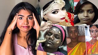 watching/ reacting to horrible indian dusky skin makeup videos