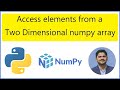 How to access elements from a 2D numpy array in Python