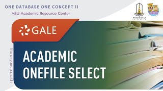 One Database One Concept II Gale Academic Onefile Select