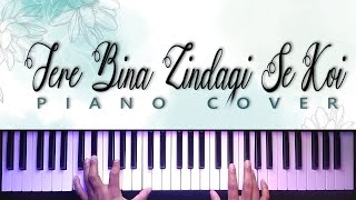 Tere Bina Zindagi Se | Piano Cover | Instrumental | Lyrical