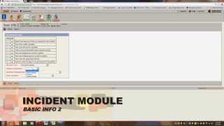 Incident Module: Basic Info 2