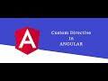 Custom Directive in ANGULAR , Angular tutorial #10