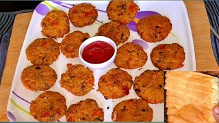 snack recipe with bread/bread vada cranchy\u0026tasty snack చాలా సింపుల్ బ్రేడ్ వడ,