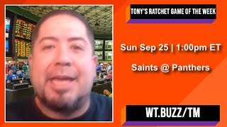 NFL Picks and Predictions | Panthers vs Saints Betting Preview | NFL Week 3 Ratchet Free Play
