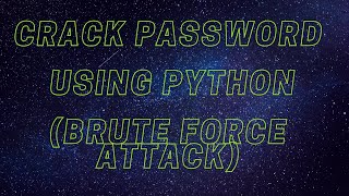 Crack & Guess User Password using Python(Brute Force Attack)|Hindi\Urdu