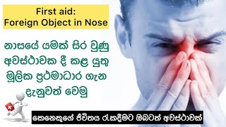 නාසයේ යමක් හිර වූ අවස්ථාවක කළ යුතු මූලික ප්‍රථමාධාර⛑️✨ | Firstaid: Foreign Object in Nose