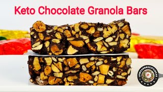 HOW TO MAKE KETO CHOCOLATE GRANOLA BARS