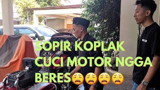 DASAR SOPIR KOPLAK DI SURUH CUCI MOTOR MALAH NGGA BERES #drivermudaterbaru #kocak #ngakak #hiburan