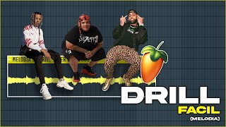 Como hacer DRILL FÁCILMENTE (melodía)  🎹⛓️🔥 | Fl Studio 20