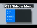 Create a Modern Sidebar Menu Using Pure CSS | Responsive & Animated Tutorial #coding #css #webdesign
