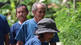 จัดทำสื่อประชาสัมพันธ์ชุมชนคุณธรรม ลานธรรม ลานวิถีไทย วัดบ้านค่าย ตำบลบ้านค่าย อำเภอบ้านค่าย