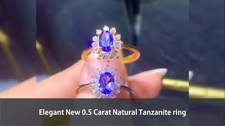 Elegant New 0.5 Carat Natural Tanzanite ring