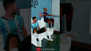 CR7+Messi+Mbappé in Toilet 😈 FreeFire animation #shorts