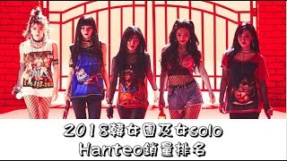 [新年新氣象~]2018韓女團及女SOLO Hanteo銷量排名(太妍 TWICE RED VELVET....)