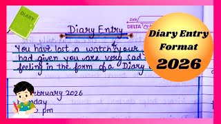 Diary Entry l Diary entry formats/English/Examples | Class 9th/10th/11th l Diary Kaise Likhte hai