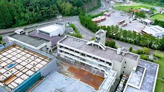 長南町役場　新庁舎建設工事進捗状況（令和４年８月２２日撮影）