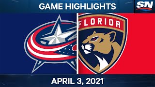 NHL Game Highlights | Blue Jackets vs. Panthers – Apr. 3, 2021