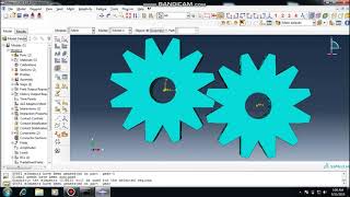 ABAQUS|gear rotation and frequency test|STEP BY STEP