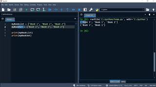 Python 32: Lists vs sets