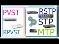 STP, RSTP, PVST, RPVST, and MSTP  |  Similarities and Differences between All STP Variations