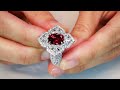 Unheated Jedi Winza Ruby  Ring 3.55 carats by Kat Florence