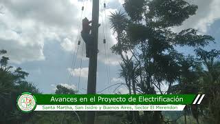 AVANCES EN EL PROYECTO DE ELECTRIFICACIÓN EN EL MERENDON