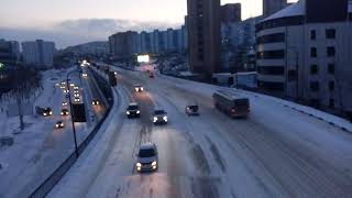 29 января 2021. дороги 8 утра гоголевская развязка. Владивосток.
