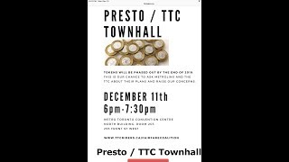 TTC & Presto 'Townhall' - December 11, 2018