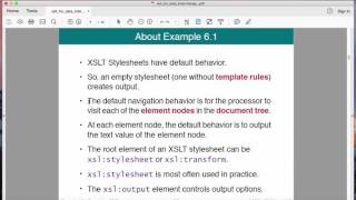 Lecture: INFOST 780 XSLT for Data Interchange