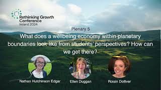 Rethinking Growth 2024: Plenary 5, Students’ Perspectives on Wellbeing Economics.