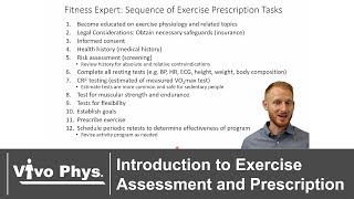 Introduction to Exercise Assessment and Prescription