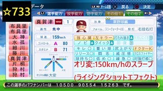 [パワプロ2017]草野球編で過去最高球速159km/hで金特三つのピッチャー作成　☆733[サクセス草野球編]