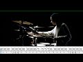 Luke Holland - Skrillex 'Cinema' dynamic drum sheet